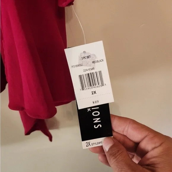 Perceptions new york Cardigan red size womens 2x - Picture 4 of 5